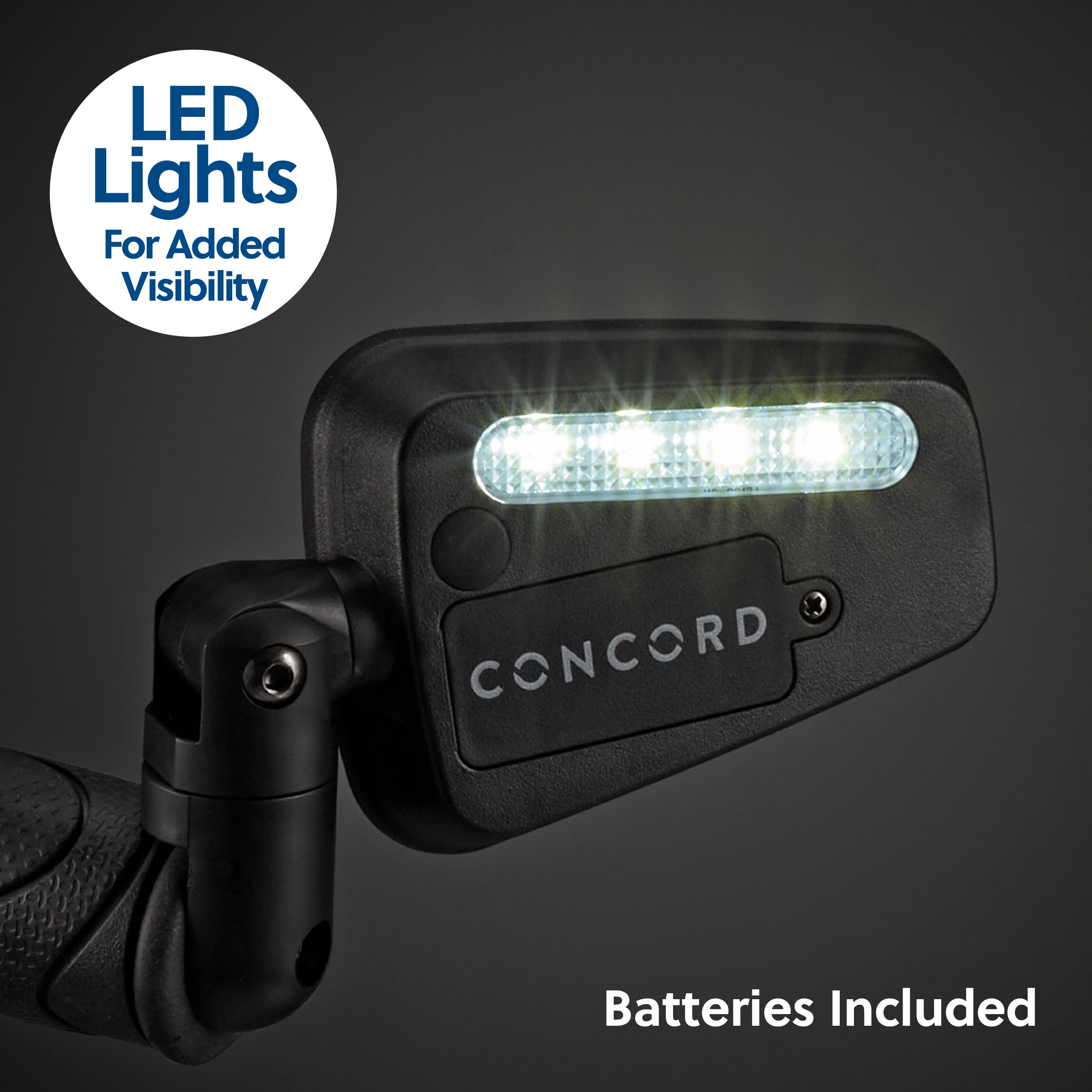 Concord Handlebar Mounted LED Bicycle Mirror