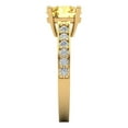 thumbnail image 3 of Clara Pucci 14K Yellow Gold 2.3ct Yellow Solitaire with Accents Ring, 3 of 8