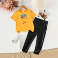 thumbnail image 2 of Girls Short Sleeve Top And Shorts,2 Piece Pajama Set 6-12 Months 12-24 Months 2t 3t 4t 5t 6t 7t Children,5 Years, 2 of 4