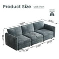 thumbnail image 3 of Guyii 3 Seater Sofa, 92.51" Large Fabric Couch, Comfortable Rectangular Sofa with Thick Cushions and Soft Backrest, Modern Sofa for Living Room, Bedroom, Apartment, Blue, 3 of 8
