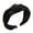 Black, variant on OJJCXA Headbands for Women Silky Braid Decor African Boho Stretch Turban Headwrap Comfortable Wavy Headbands Yellow One Size