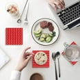 thumbnail image 1 of RYLABLUE Merry Christmas Xmas Tree Winter Christmas Set of 6 Coaster for Drinks, Absorbent Ceramic Stone Coasters Cup Mat with Cork Base for Home Kitchen Room Coffee Table Bar Decor, 1 of 4