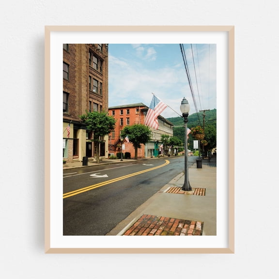 American Hinton 01 - Hinton West Virginia Photography Oak Framed Wall Art Print 24 x 30 inches