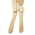 thumbnail image 3 of JJHGVB Dress Pants Women High Waisted Pants Women's High Waisted Versatile Fashionable Business Commuting Autumn Casual Formal Pants Palazzo Pants Womens Casual Pants Beige XS, 3 of 9