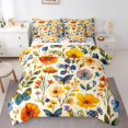 thumbnail image 1 of Erosebridal Flying Butterfly Bedding Sets King Size,Orange Flower Bed in a Bag King size,Microfiber Reversible Bedding King Size,Floral Decoration,7 Pieces, 1 of 5