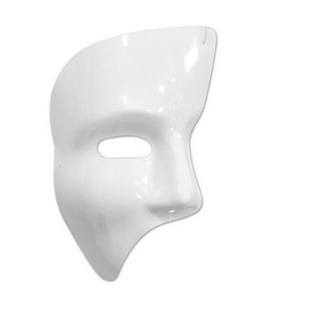 Club Pack of 24 Shiny White Phantom Mask Halloween Costume Accessories