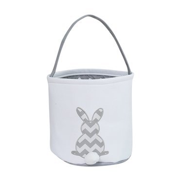 EastEr toysEastEr Bunny BaskEt with ChEvron DEsign, Soft Fabric, Pink and WhitE, PErfEct for Egg Hunts and Spring DEcor1Makes you happy