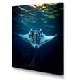 thumbnail image 2 of Designart "Vast Azure Oceanic Manta Ray" Coastal Coral Under Water Wall Decor, 2 of 7