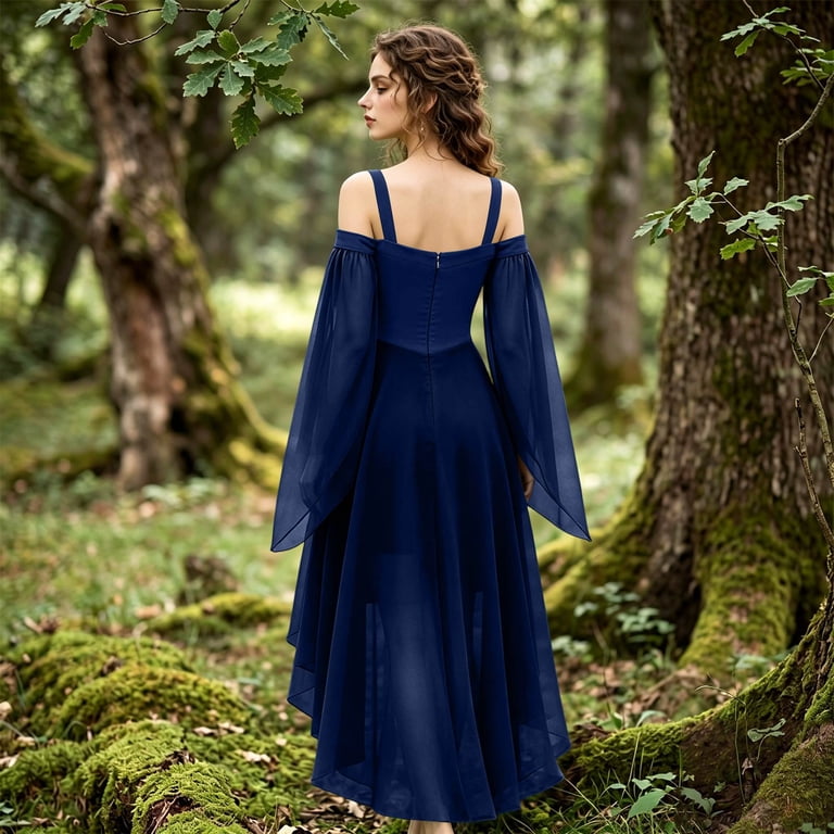 chiffon bridesmaid dresses with sleeves Wedtrend Women Dusty Blue A Line V Neck Floor Length Long Dress Short Sleeves, Dusty Blue / US20W back design Fall Florals Size:M 9 / W 10.5 Tight Silk Prom Dresses