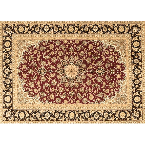 Ahgly Company Indoor Rectangle Persian Brown Traditional Area Rugs, 7' x 10'