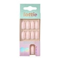 thumbnail image 2 of Lottie London Stay Press'd, Press on Nail Set, Pink with 3D Pearls Almond Shape, Glazed Pearl, 24 Nails, 2 of 13