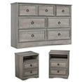 thumbnail image 2 of LGHM 3 Piece Bedroom Dresser Set, 7 Drawer Double Dresser, 2 Drawers Nightstand set of 2, Gray, 2 of 11