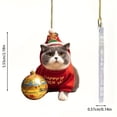 thumbnail image 3 of Adornos navideños, regalos navideños, colgante de árbol de Navidad cortado, colgante de coche plano, colgante de adorno navideño, colgante de acrílico, 3 of 5