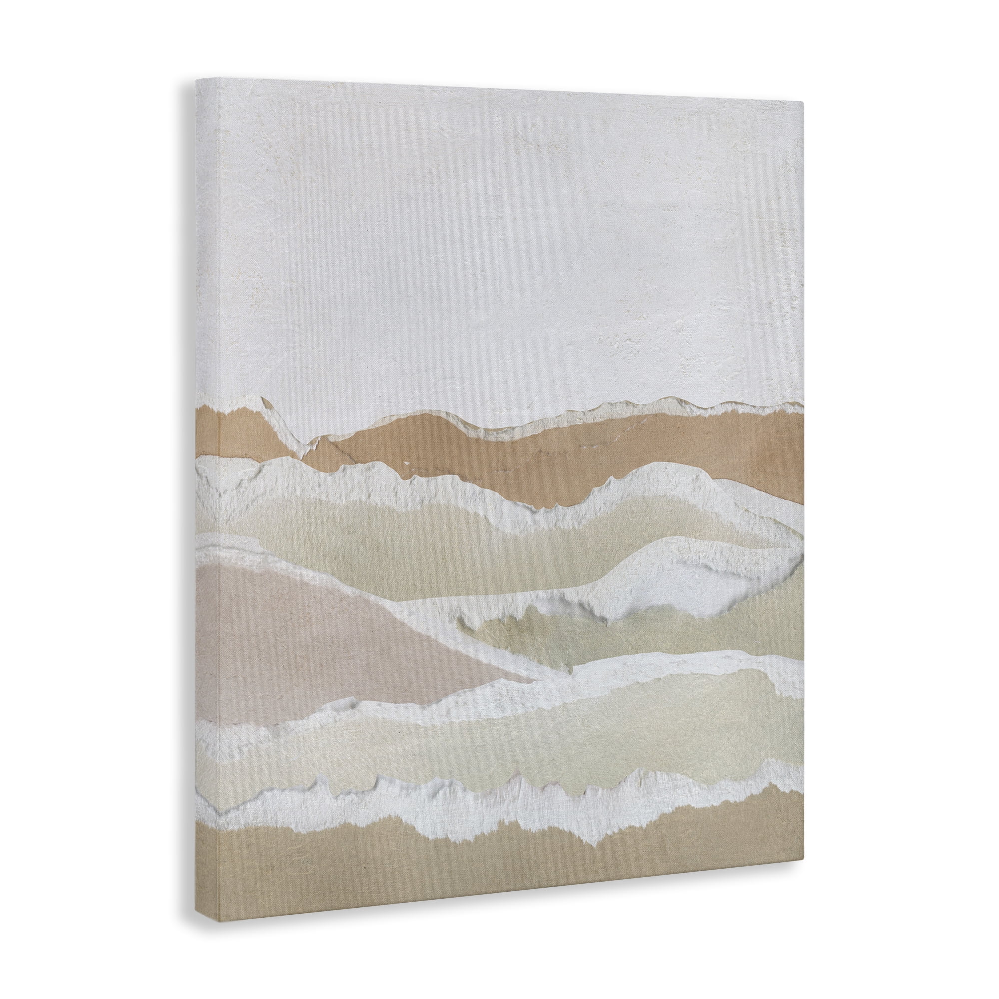 Stupell Industries Collaged Dessert Hills Abstract Painting Gallery Wrapped Canvas Art Print Wall Art, 16 x 20