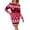 Hot Pink, variant on Fiaer Womens Christmas Sweater Dress Trendy Funny Reindeer Graphic Crew Neck Long Sleeve Plus Size Pullover Casual Comfort Xmas Tops Red XL