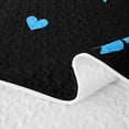 thumbnail image 5 of Erosebridal Blue Bow Knot Bed Spread Queen for Boys Girls,Teens Sport Football Queen Coverlet Set, 5 of 7