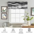 thumbnail image 4 of Rod Pocket Window Valances Gray Gradient Abstract Geometric Short Kitchen Curtains Water Ripples Window Treatment Drapes for Bedroom Bathroom Living Room 56x16In,1 Panel, 4 of 9