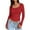 Red, variant on Arlun,Trendy Elastic Tight T Shirts for Women Plain Basic Crewneck Long Sleeve Slim Fit Tops Fall New Women's Simple Soft Comfortable Going out Tshirts Blue XS