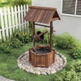 thumbnail image 2 of Costway Garden Rustic Wishing Well Water Fountain Wooden Outdoor Electric Backyard Pump, 2 of 9
