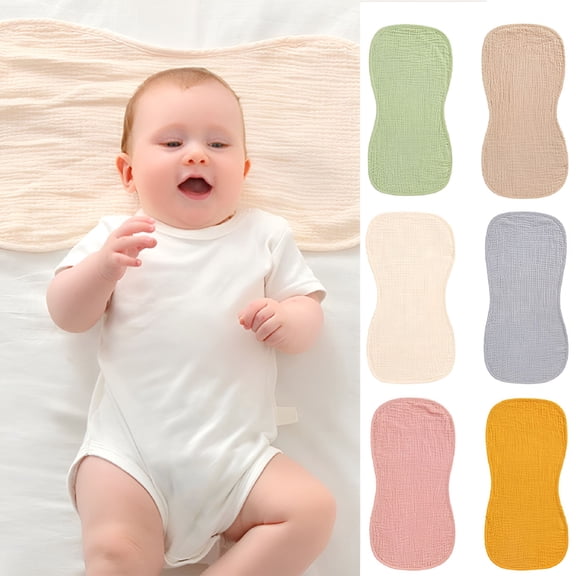 AUQ Baby Burp Cloth Breathable for Baby Burp Cloth Multi Colors Muslin Washcloths Diapers Newborn Face Towels for Baby Boy Girl