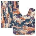 thumbnail image 3 of Ryvnso Flower Pattern Bathroom Shaggy Rugs Toilet U Shape Mat Soft Contour Rug 20"x24", 3 of 9