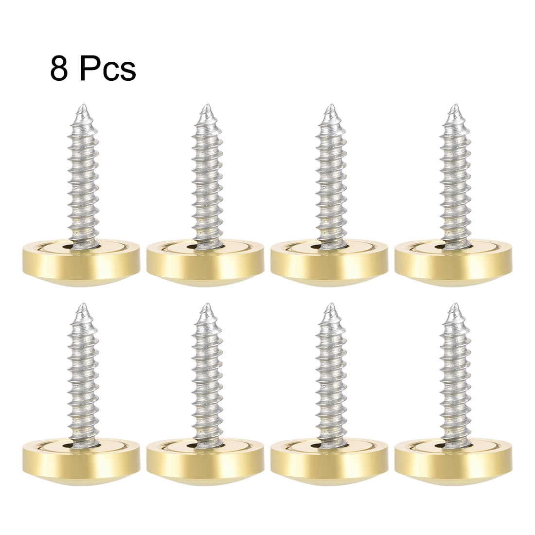 Unique Bargains Mirror Screw Deco Cap Cover Nails with Finish 14mm