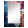 thumbnail image 2 of Designart "Trippy Pink and Blue Abstract Liquid Ink III" Abstract Liquid Ink Oversized Wall Mirror - Modern Abstract Bathroom Decorative Wall Mirror - Multiple Color Options, 2 of 6