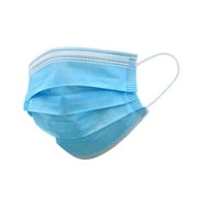 Personal Touch Disposable Earloop Blue Face Mask Pleated Pack of 50