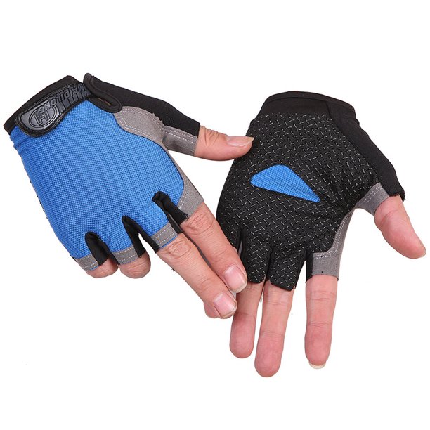 Guantes de ciclismo, fitness, levantamiento de pesas, medio dedo, antideslizantes, tácticos, para gimnasio, deportes al aire libre, guantes protectores solares para hombres y mujeres