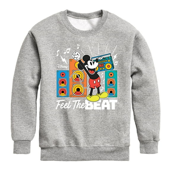 Disney - Mickey Feel The Beat - Toddler & Youth Crewneck Fleece Sweatshirt