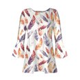 thumbnail image 1 of Blusa informal con botones estampados y plisados de plástico para mujer, manga 3/4, manga corta y cuello de cuerno., 1 of 4