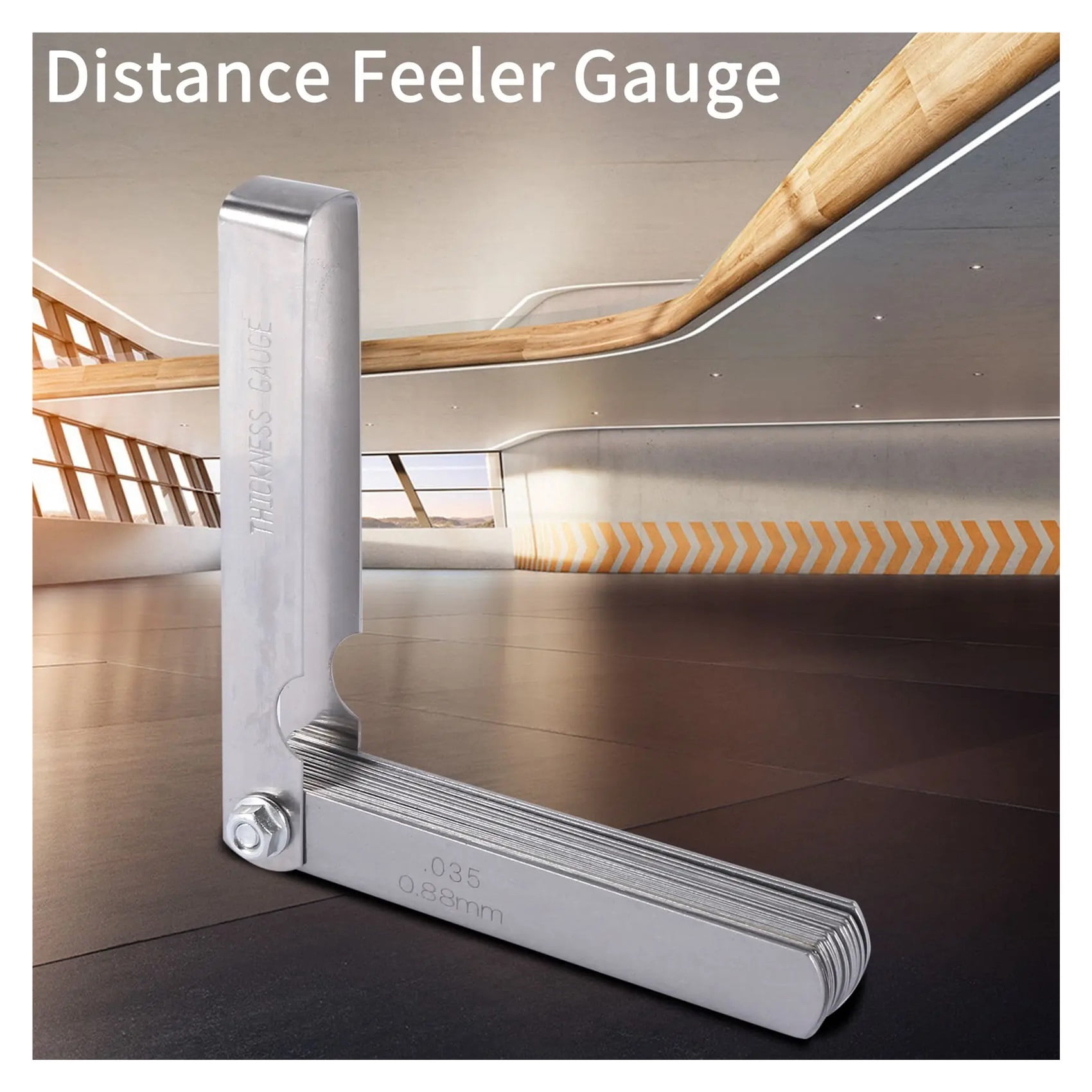 32 set distance gauge feeler gauge valve teaching feeler gauge 0.04-0.88 mm gap dimension ,Easy Identification