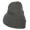 thumbnail image 2 of Corgi Dog Embroidered Long Beanie - Dk Grey OSFM, 2 of 5