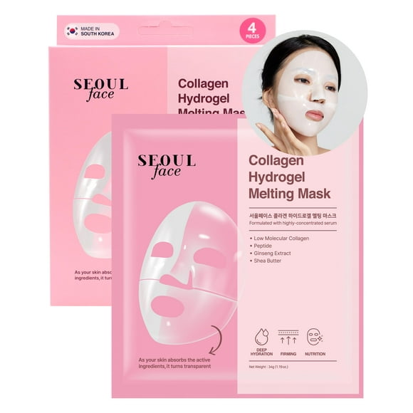 Mascarilla de gel hidrogel Melting Jelly, colágeno dérmico, 4 unidades
