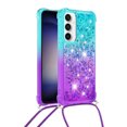 thumbnail image 2 of Funda para Samsung Galaxy S23 FE 5G Brillantina Líquida Divertida Reluciente y con Cristales en Movimiento Cuerpo Cruzado con Cordón Ajustable, 2 of 5