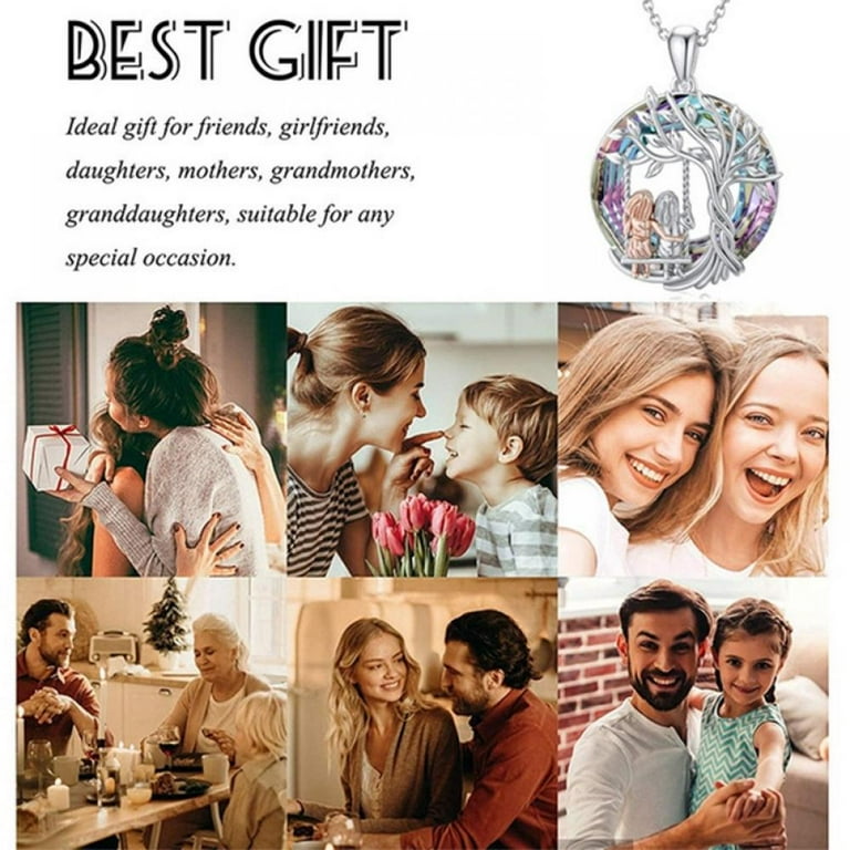 Valentines Day Gifts for Sisters Tree of Life Sister Necklaces for 2 Sisters with Crystal Friendship Necklace Jewelry Gifts for Women Best Friend