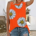thumbnail image 3 of Frostluinai Savings Clearance 2023! Women Plus Size Tanks Tops Summer Sleeveless Casual Boho Shirts Sunflower Graphic Print Tunics O-neck Tee Camis, 3 of 5