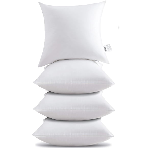 Rellenos de Almohada HITO 46x46 cm Juego de 4 Algodón Blanco