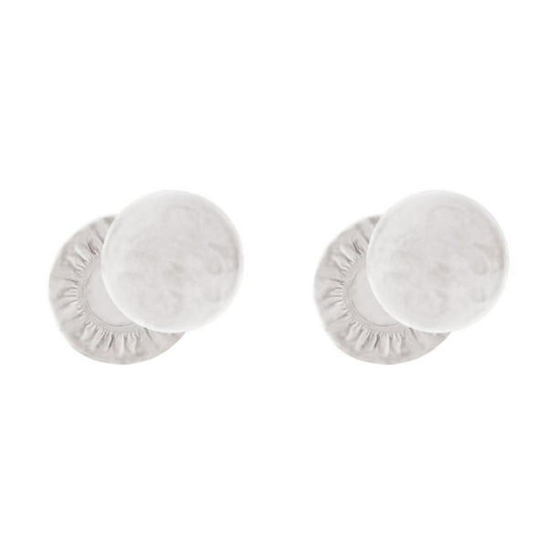 Billuyoard 2 fundas para taburete, suministros para Bar, fundas para sillas a prueba de polvo, mano de obra fina, lavable, equipo extensible Blanco METRO 2piezas