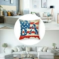 thumbnail image 5 of nygtbtfer Flower Decorative Throw Pillow Covers Set of 2 Watercolor Floral Porch Outdoor Home Decor, American Flag USA Map Couch Cushion Case White, 5 of 7