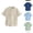 Khaki, variant on Boys Solid Henley Shirt Smart Casual Classic Button Up Turn Down Collar Short Sleeve Dress Blouse Tee Top