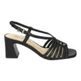 thumbnail image 2 of Easy Street Topaz Women's Square Toe Block Heel Sandals Color: Black Patent Size: 7, 2 of 5