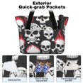 thumbnail image 2 of Tote Bag for Women - Skulls with Fire Pattern Shoulder Bag - Large Utility Work Duffle Bag with Zipper Handbag for Travel, Work, Sprots, 2 of 5
