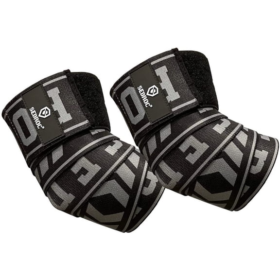 Sedroc Pro Elbow Wraps for Weightlifting Powerlifting Bench Press Gym Straps