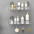 thumbnail image 3 of Youkk ABS Shower Shelf Rack With Detachable Basket For Easy Cleaning Made Of Transparent Bathroom Storage transparent rectangle, 3 of 6