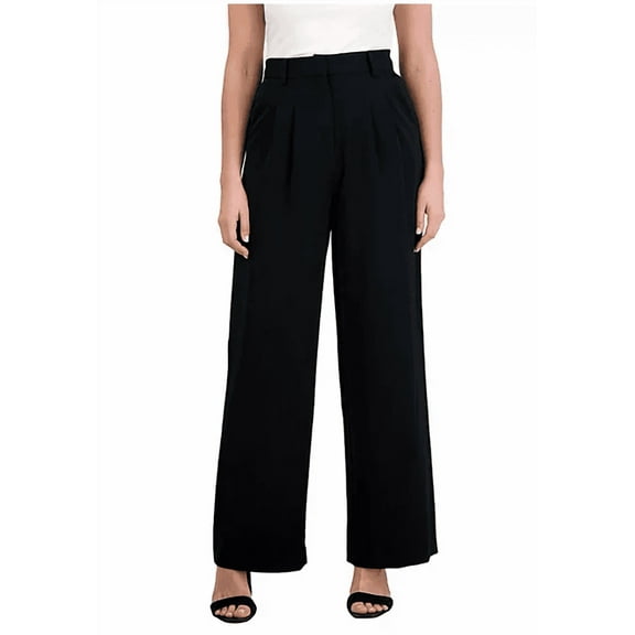 French Connection Women's Wide Leg Trouser Large Black