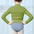 thumbnail image 4 of dazeni Girls Knit Wrap Crop Tops 5-15 Years Soft V Neck Long Sleeve Cropped Sweater Trendy Stretchy Dance Workout Tee Blouse Shirts, 4 of 7