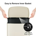 thumbnail image 6 of LAZY BUDDY 13.2 & 1.3 Gallon Kitchen Trash Can Combo, Stainless Steel Step Garbage Bin with Lid, Rectangular, 6 of 9