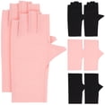 thumbnail image 1 of GOOHOCHY 4 pares de guantes anti-UV para manicura, guantes sin dedos para lámpara de gel y guantes de mano., 1 of 8