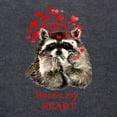 thumbnail image 3 of CafePress - Here's My Heart Cute Raccoon B Long Sleeve T Shirt - Mens Hooded Shirt, 3 of 3